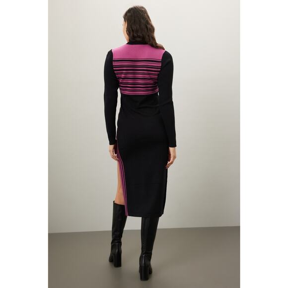 TOCCIN X RTR Stripe Turtleneck Dress - Size Medium - Picture 5 of 8